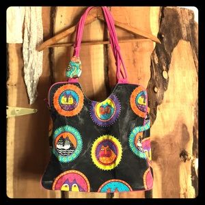 LAUREL BURCH Faded VINTAGE 90s Art 2 Wear Cat Lady Bag